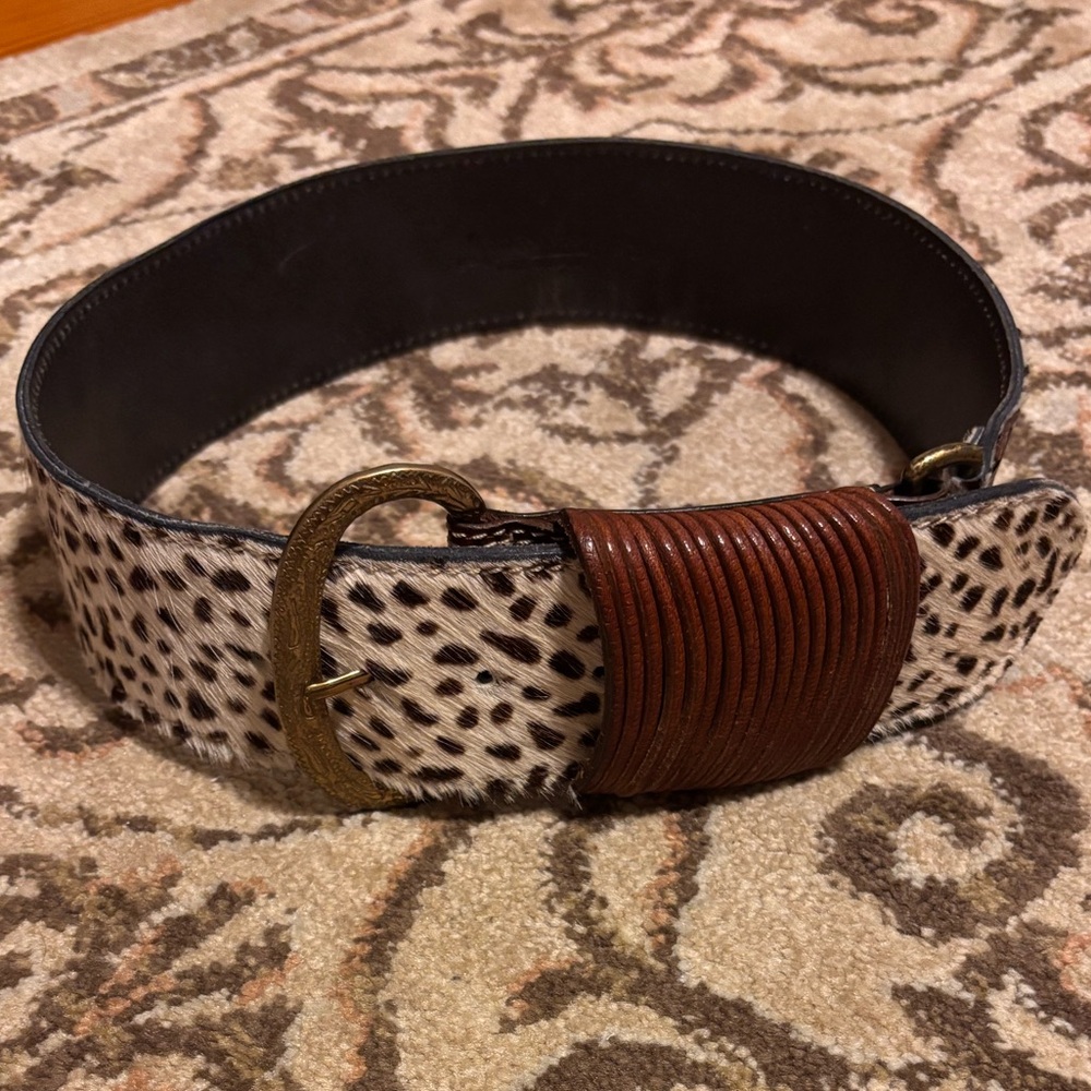 La Doppia Vita Vintage 90s large buckle belt made in Italy